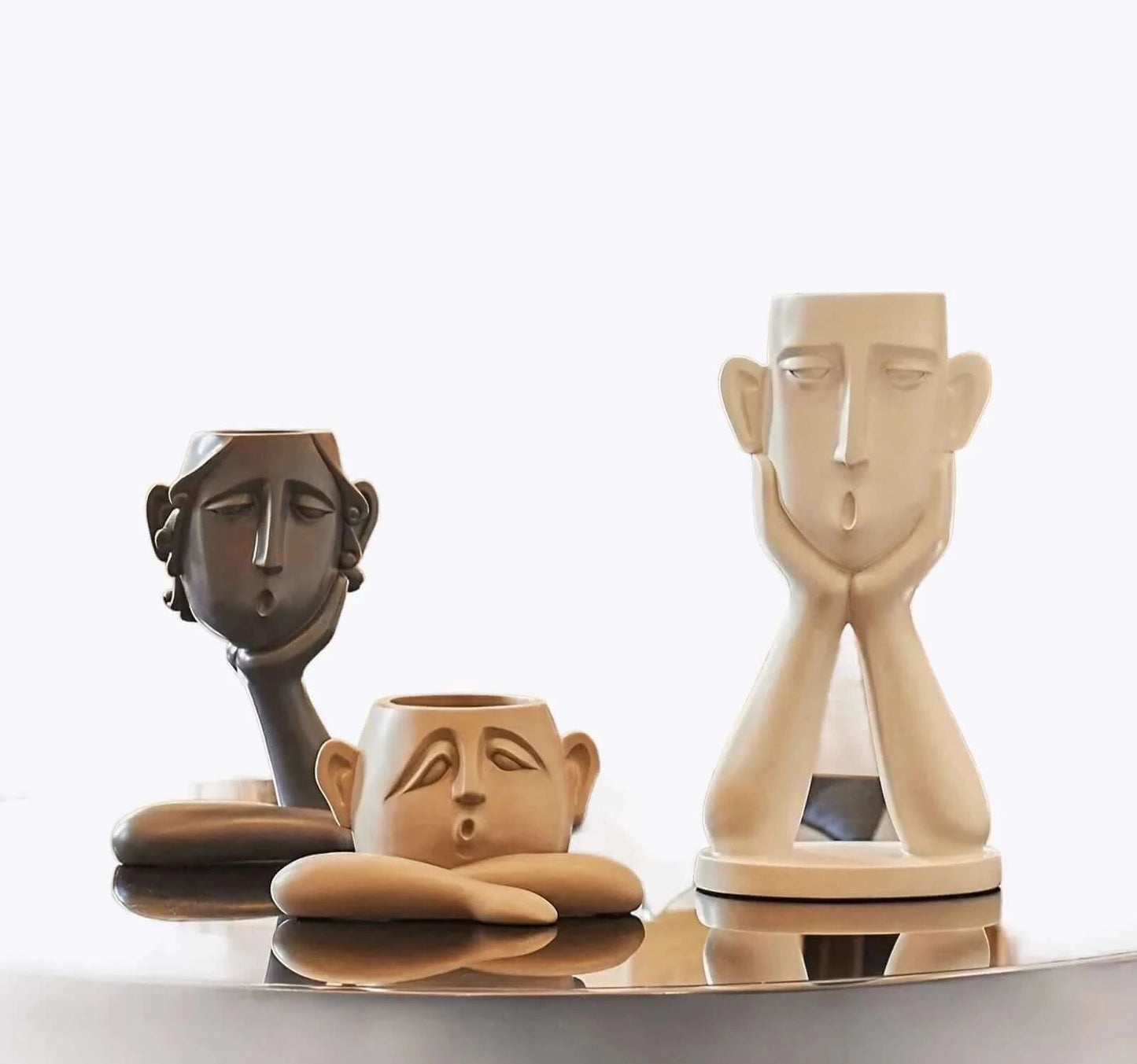 Abstract Face Statue Vases Living room decorations