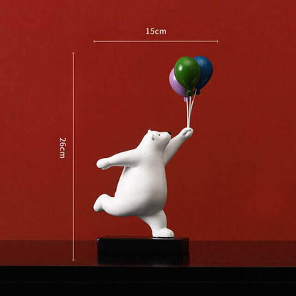 Balloon Bear Figurines - dimensions of walking bear hold balloons MalonesSpecialtyStore.com