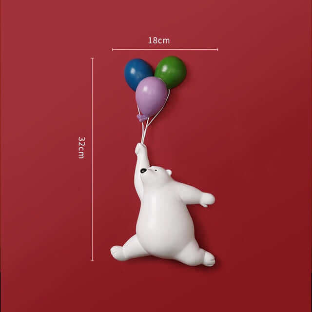 Balloon Bear Figurines - dimensions of splits bear MalonesSpecialtyStore.com