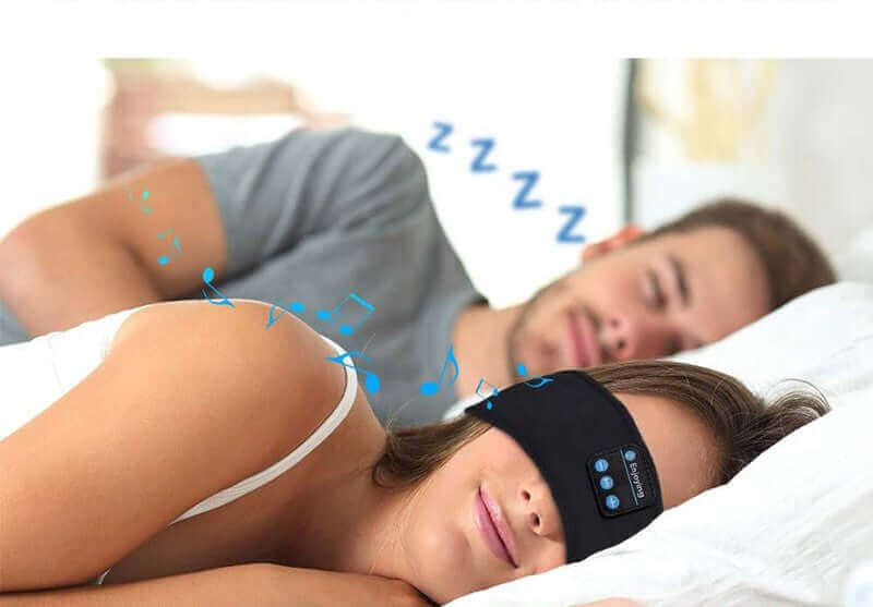 Won't bother who's next to you with the Bluetooth soft sleep band