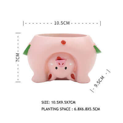 Cartoon planter - size of pink pig Flowerpot at  MalonesSpecialtyStore.com