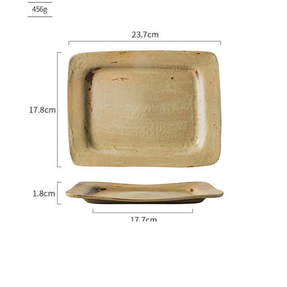 Rectangle shape Rustic Ceramic Plates
