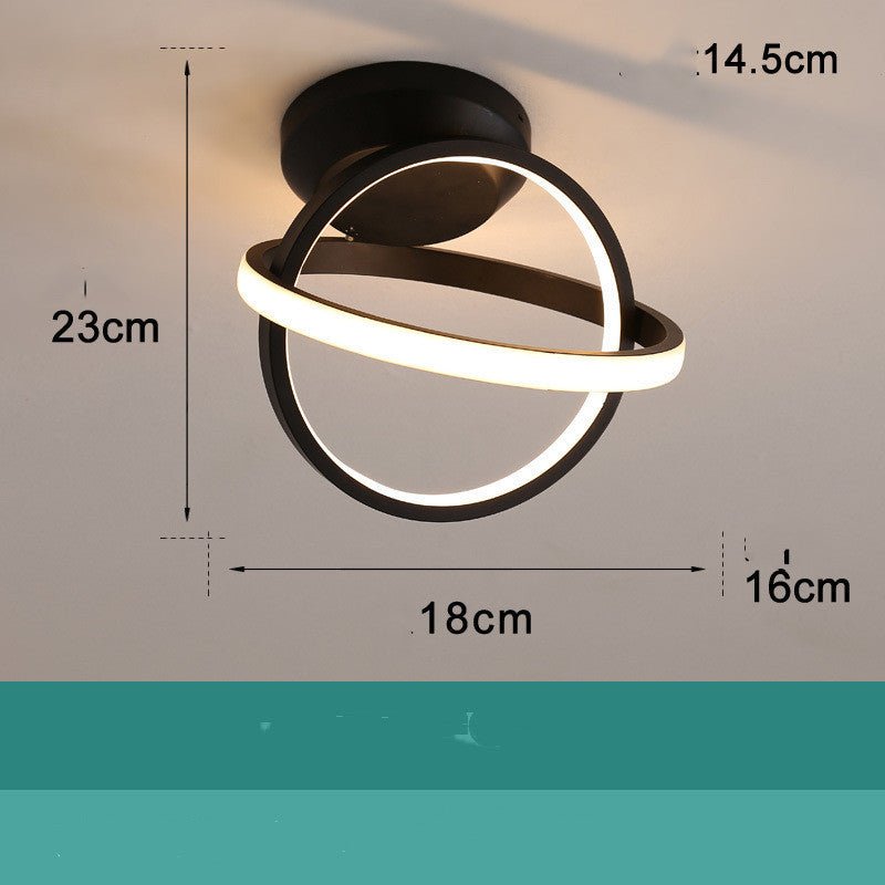 Modern LED Ceiling Light: Solve Hallway Lighting Dilemmas (Circular Reasoning) in black