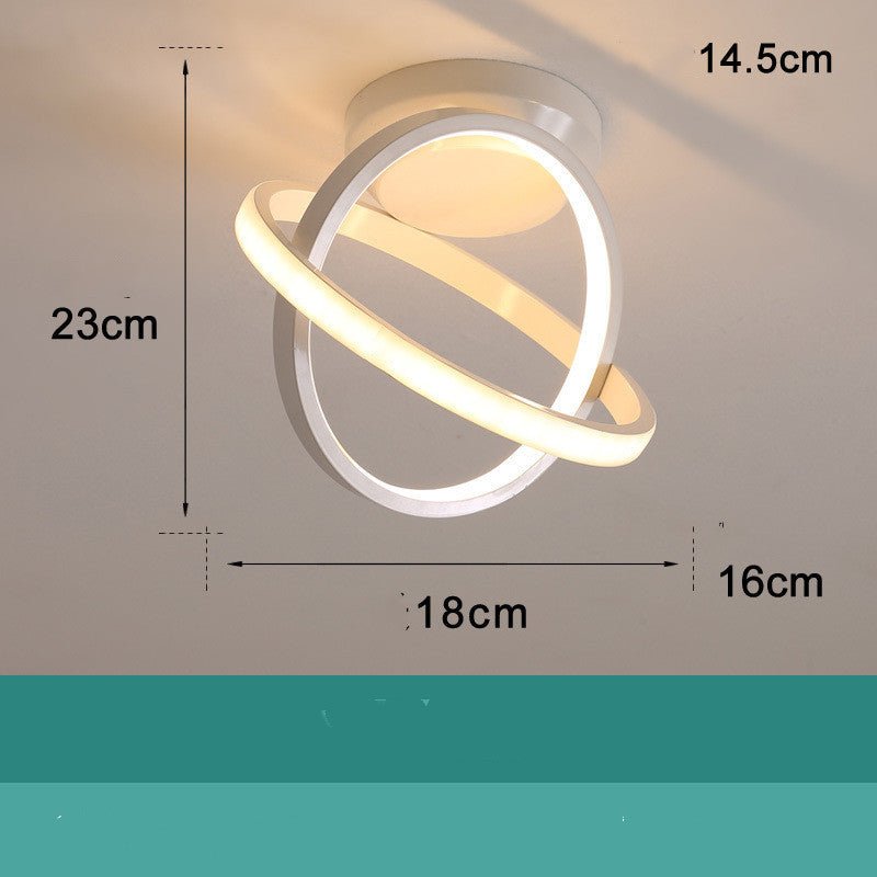 Stylish LED Light for Hallways (Circular Reasoning): Dimmable, 180mm in white