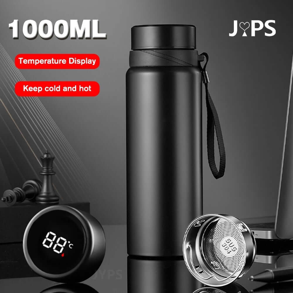 NICE HANDLE 1000ML Smart Thermos Bottle Cold and Hot