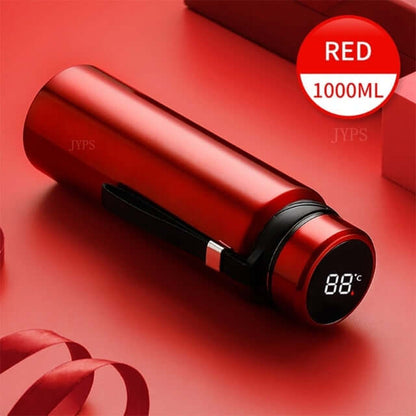 RED 1000ML Smart Thermos Bottle Cold and Hot
