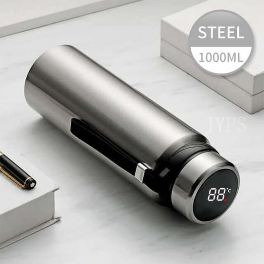 STEEL 1000ML Smart Thermos Bottle Cold and Hot