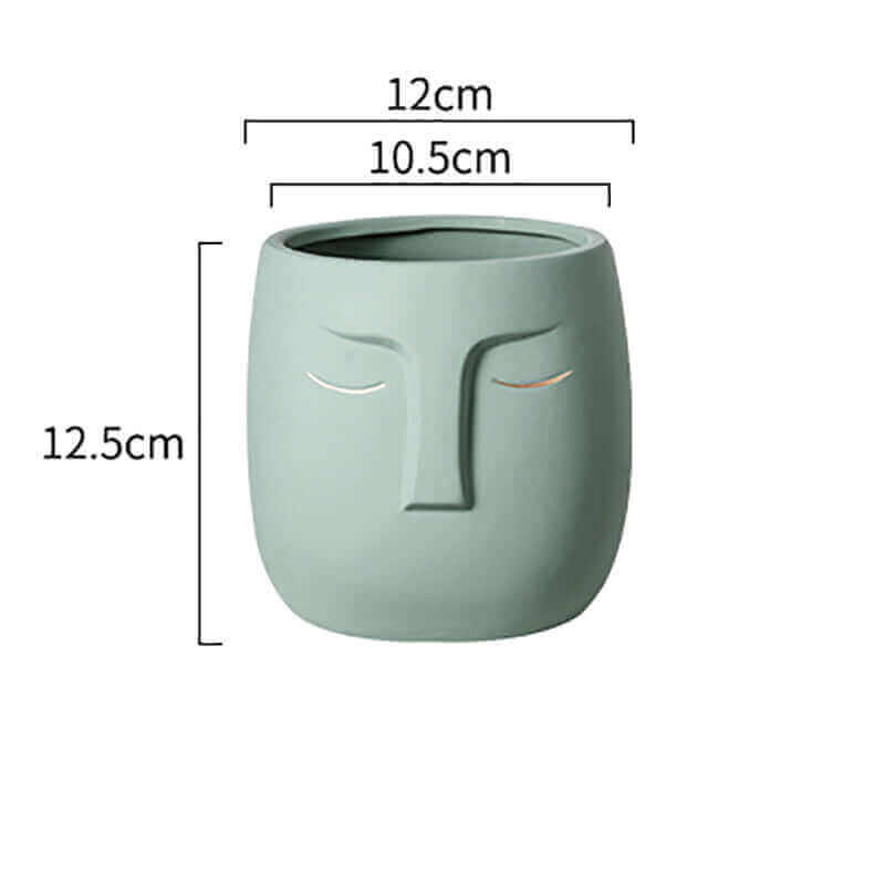 dimensions for the Elegant Ceramic Face Vase