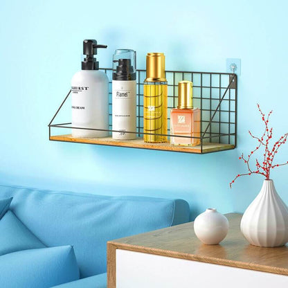 Floating Shelves with wooden base are great for the bathroom 