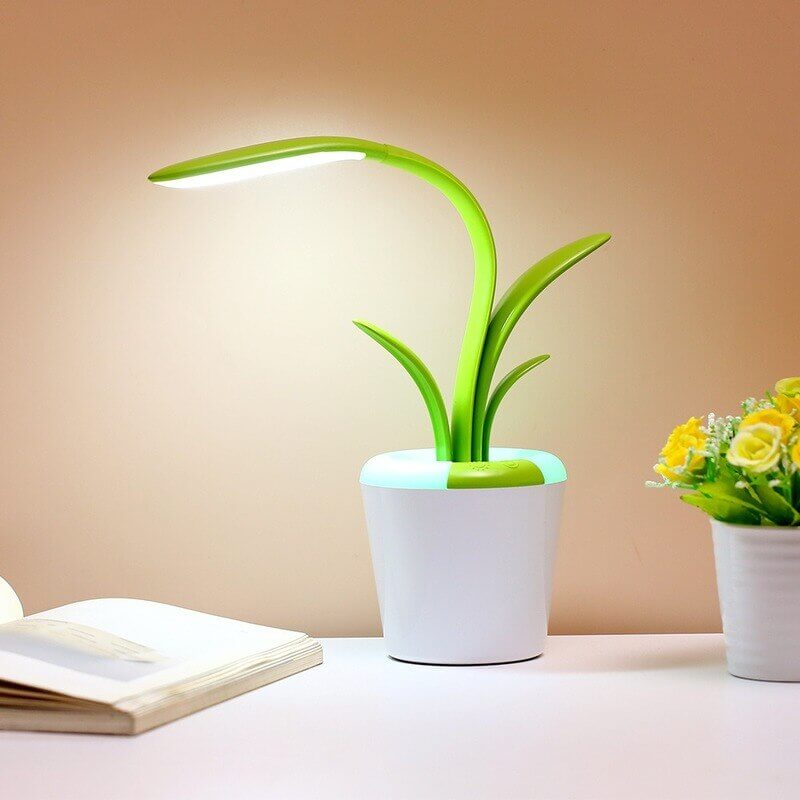 green table lamp flowerpot at a great price