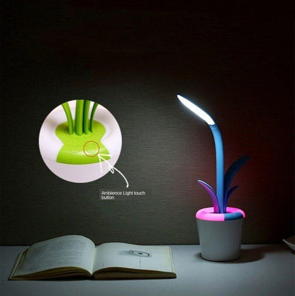 table lamp flowerpot power button location