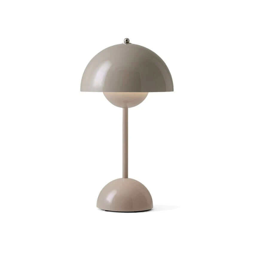Grey flowerpot vp9 portable rechargeable lamp on white background