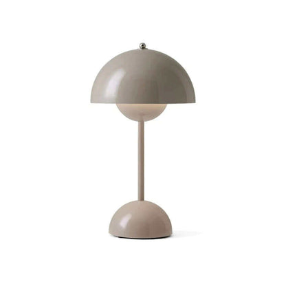 Grey flowerpot vp9 portable rechargeable lamp on white background