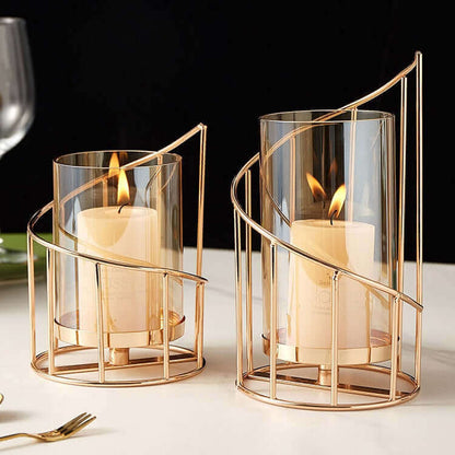 Golden Candle Holder - brass candle holder MalonesSpecialtyStore.com
