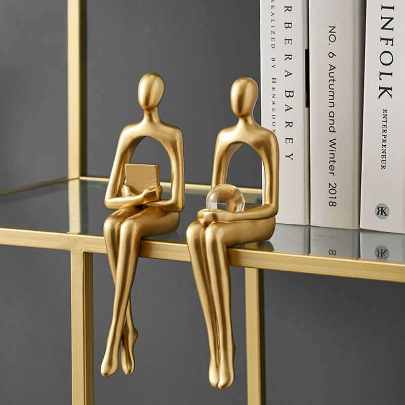 beautifully designed golden figurines