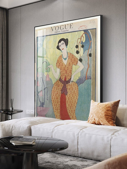 In Vogue: Framed Canvas Painting - Bold Statement Piece