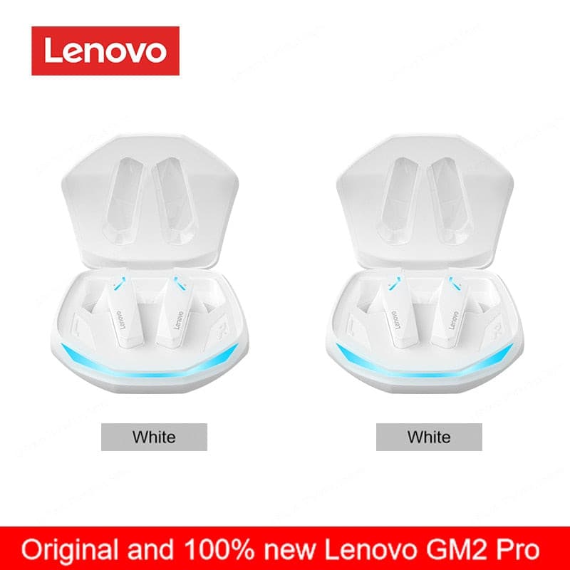 White Lenovo Think Plus Earbuds - Audio Versatility at malonesspecialtystore.com 