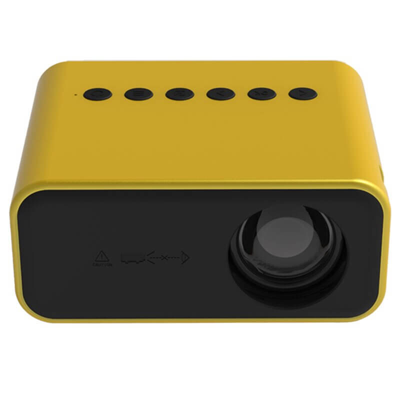 Front view of yellow Mini Home Theater Video Projectors from MalonesSpecialtyStore.com