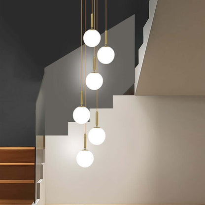  Modern LED Glass Ball Chandelier Light Fixtures 6 piece