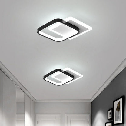 Versatile three-color light Nordic ceiling light installation